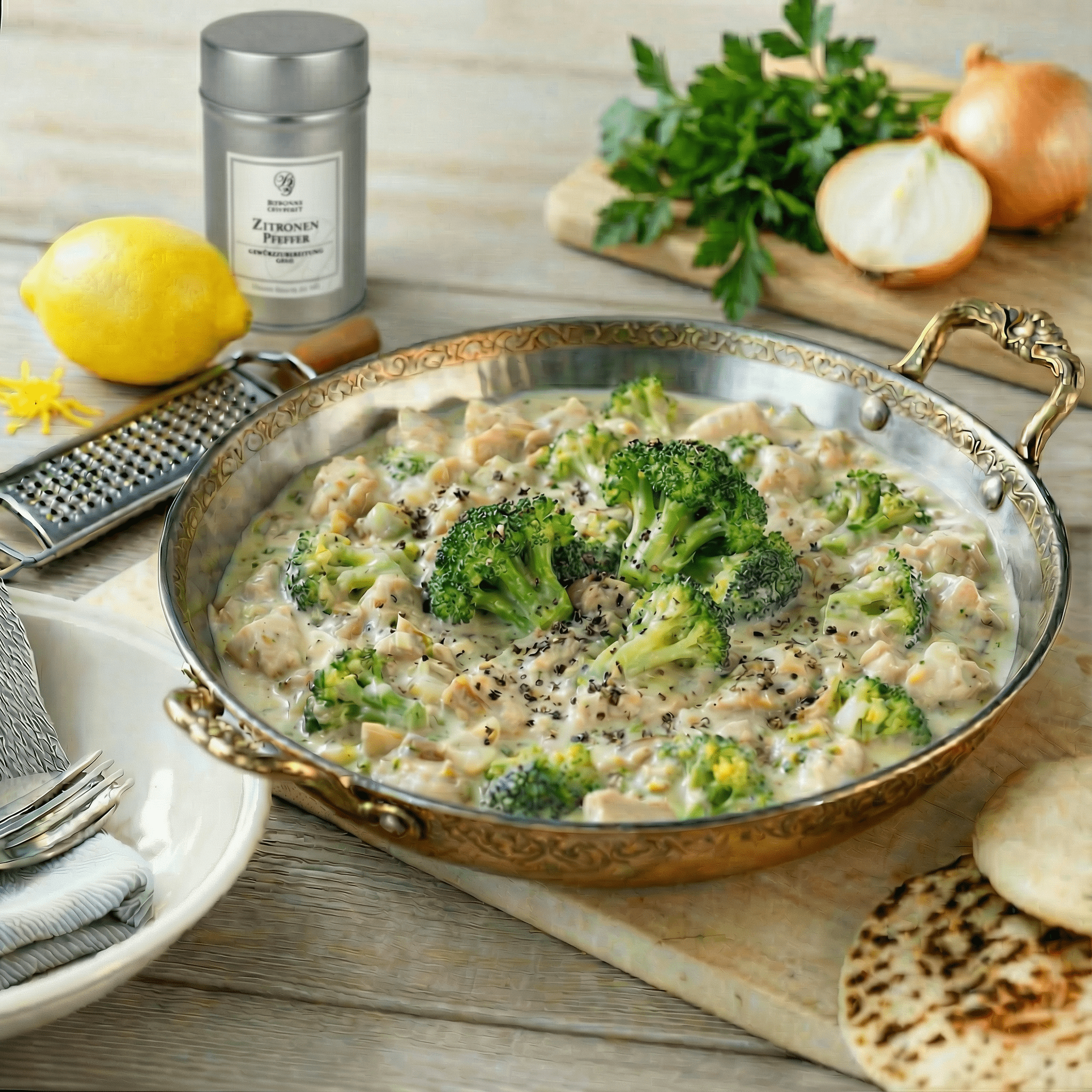 Pfeffrige Zitronen-Hähnchenpfanne