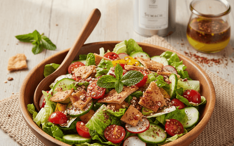 Fattoush – Libanesischer Brotsalat mit Sumach