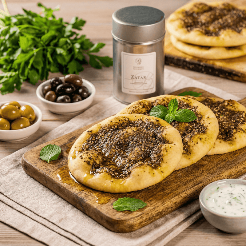 Manakish Rezept – Libanesische Pizza mit Zatar