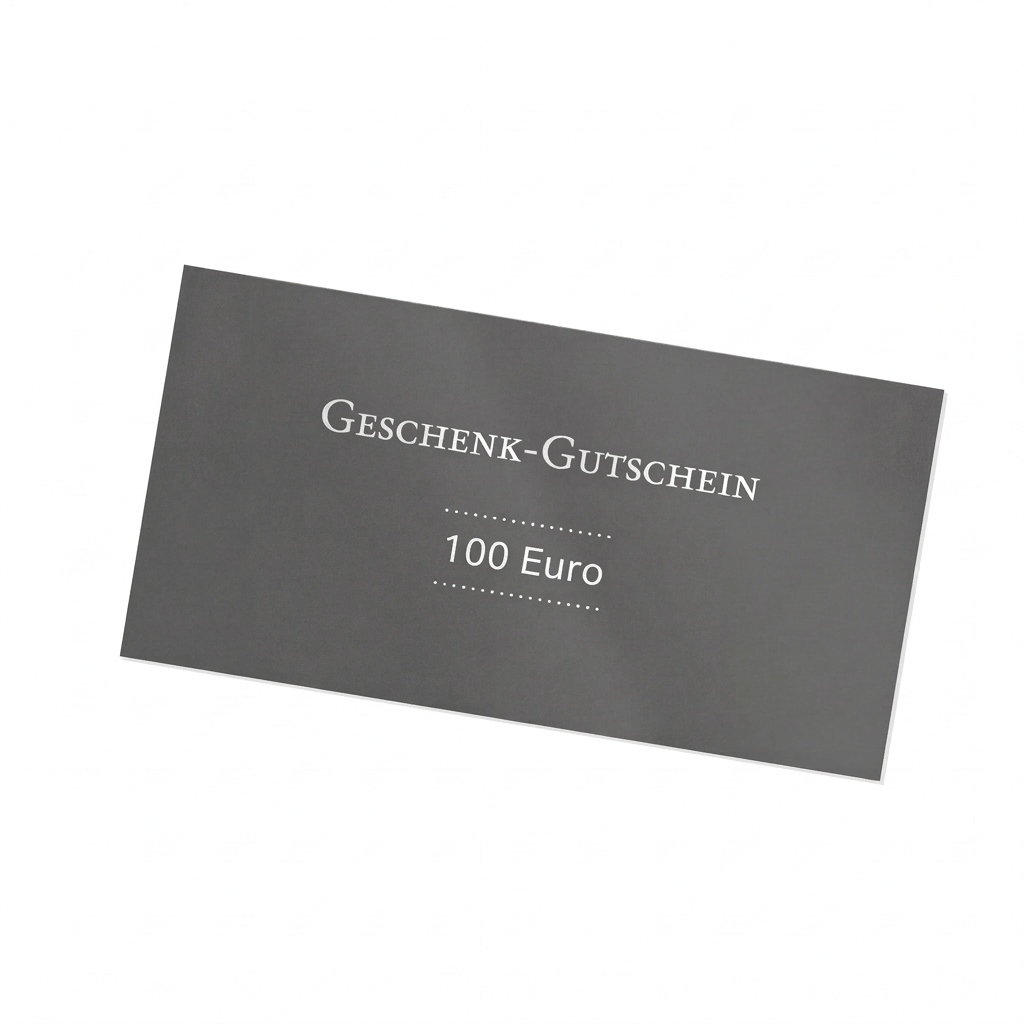 #Nennwerte_100,00€ Graue Gutscheinkarte mit 100 Euro Wert