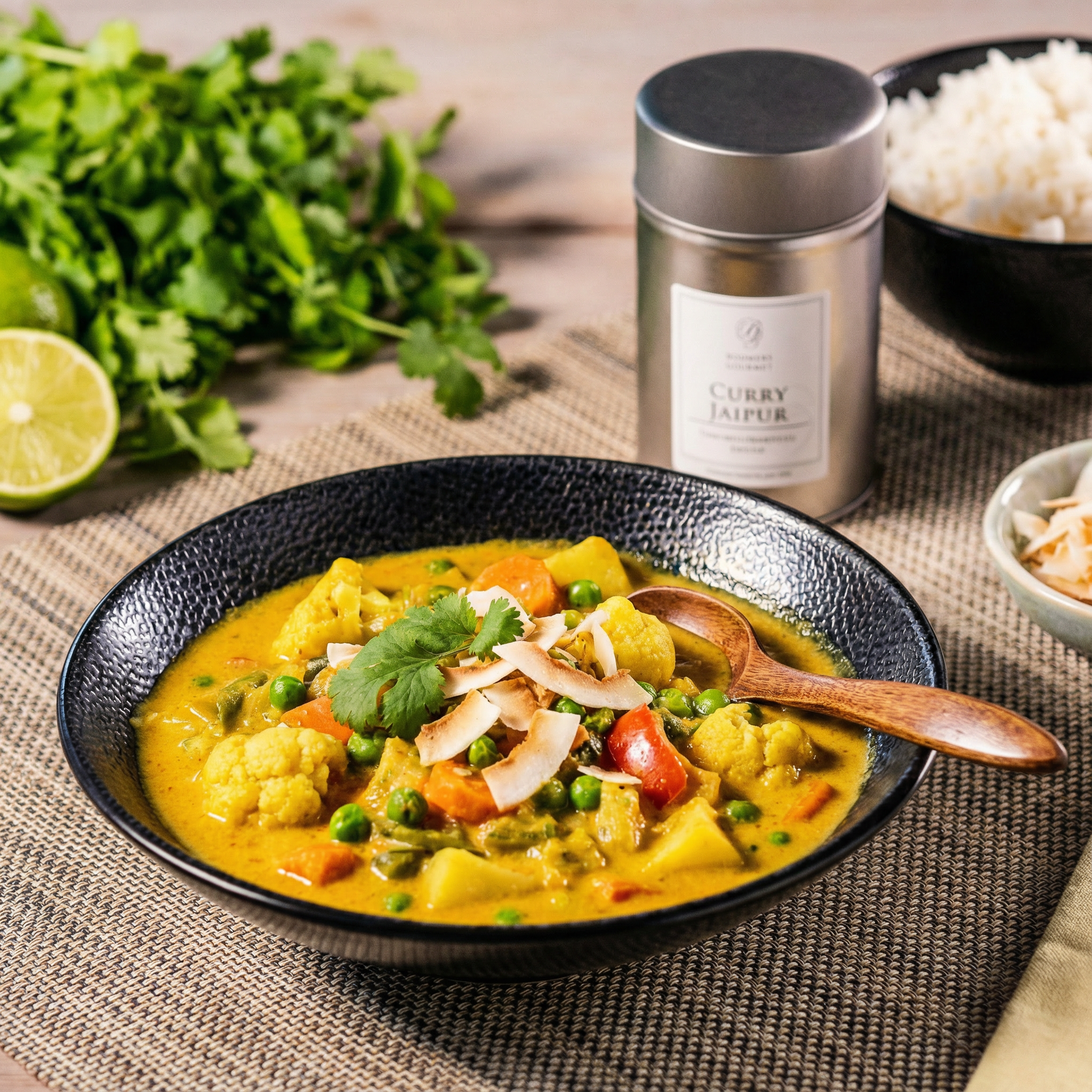Cremiges Curry Jaipur mit Kokos & Gemüse