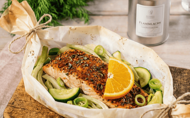 Ofenlachs mit Fenchel & Zucchini