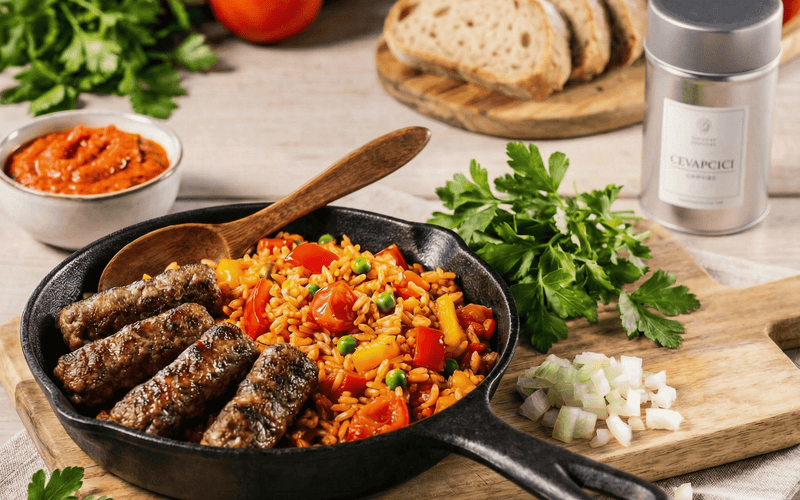 Cevapcici mit Djuvec Reis