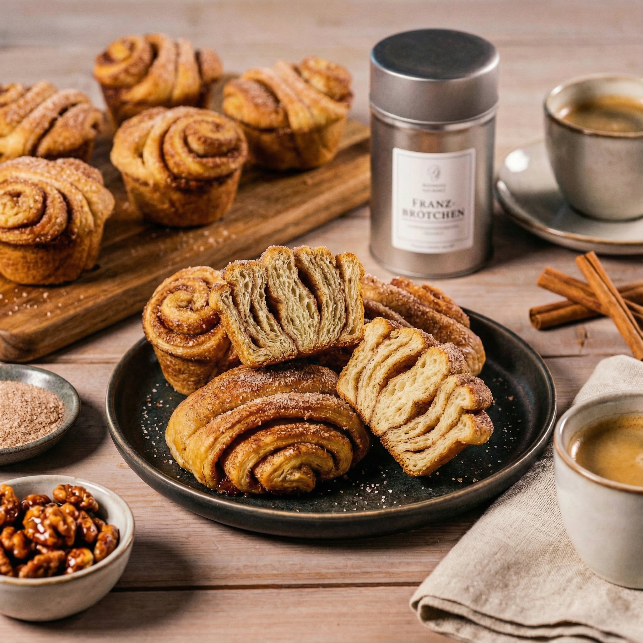 Franzbrötchen Cruffins – knusprig, zimtig & unwiderstehlich