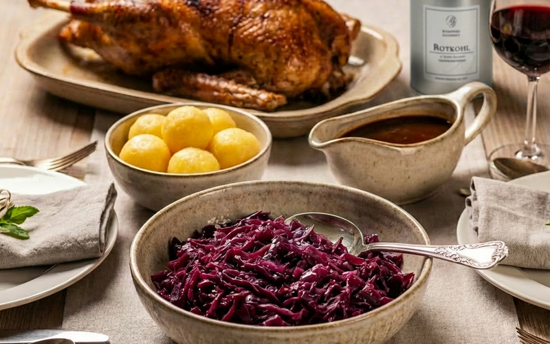Apfel-Rotkohl mit winterlicher Gewürzmischung