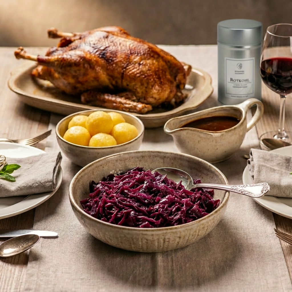 Apfel-Rotkohl mit winterlicher Gewürzmischung