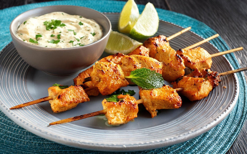 Hähnchen Saté Spieße mit Tropical Island