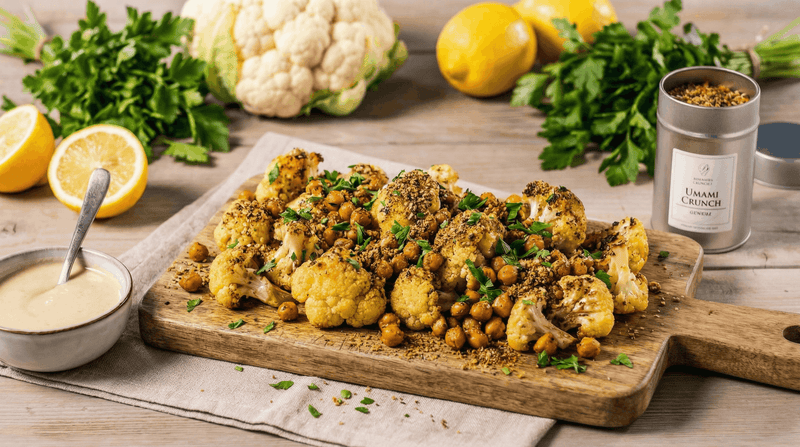 Knuspriger Blumenkohl aus dem Ofen mit Umami-Gewürz