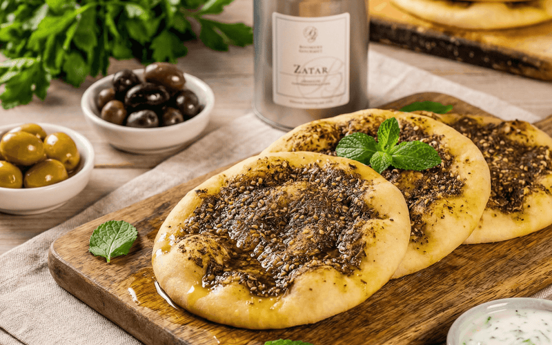 Manakish Rezept – Libanesische Pizza mit Zatar