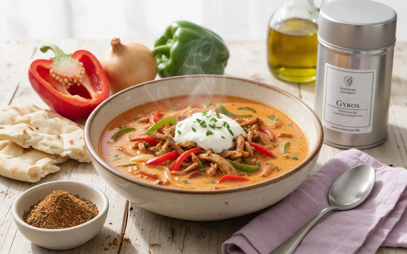 Gyrossuppe: cremige Partysuppe aus einem Topf