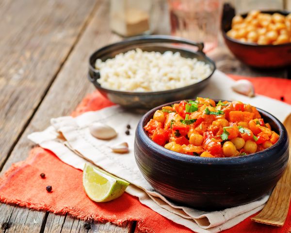 Kichererbsen Curry mit geräuchertem Paprika und Thai Curry
