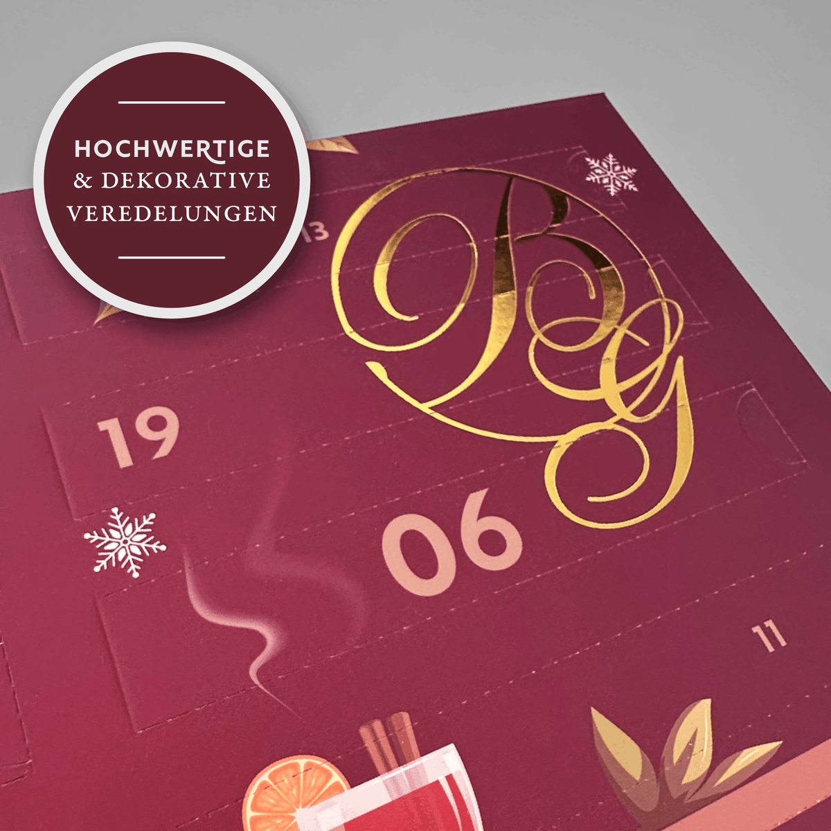 Boomers Gourmet Logo auf dem Tee Adventskalender 2026