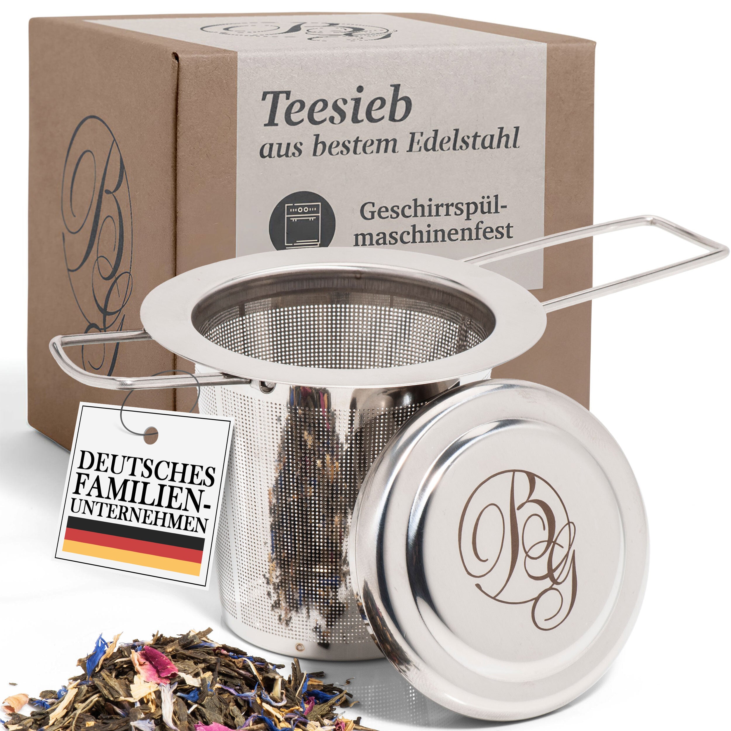 #Stil_3x Tee + 2x Teesieb + 1x Portionierlöffel