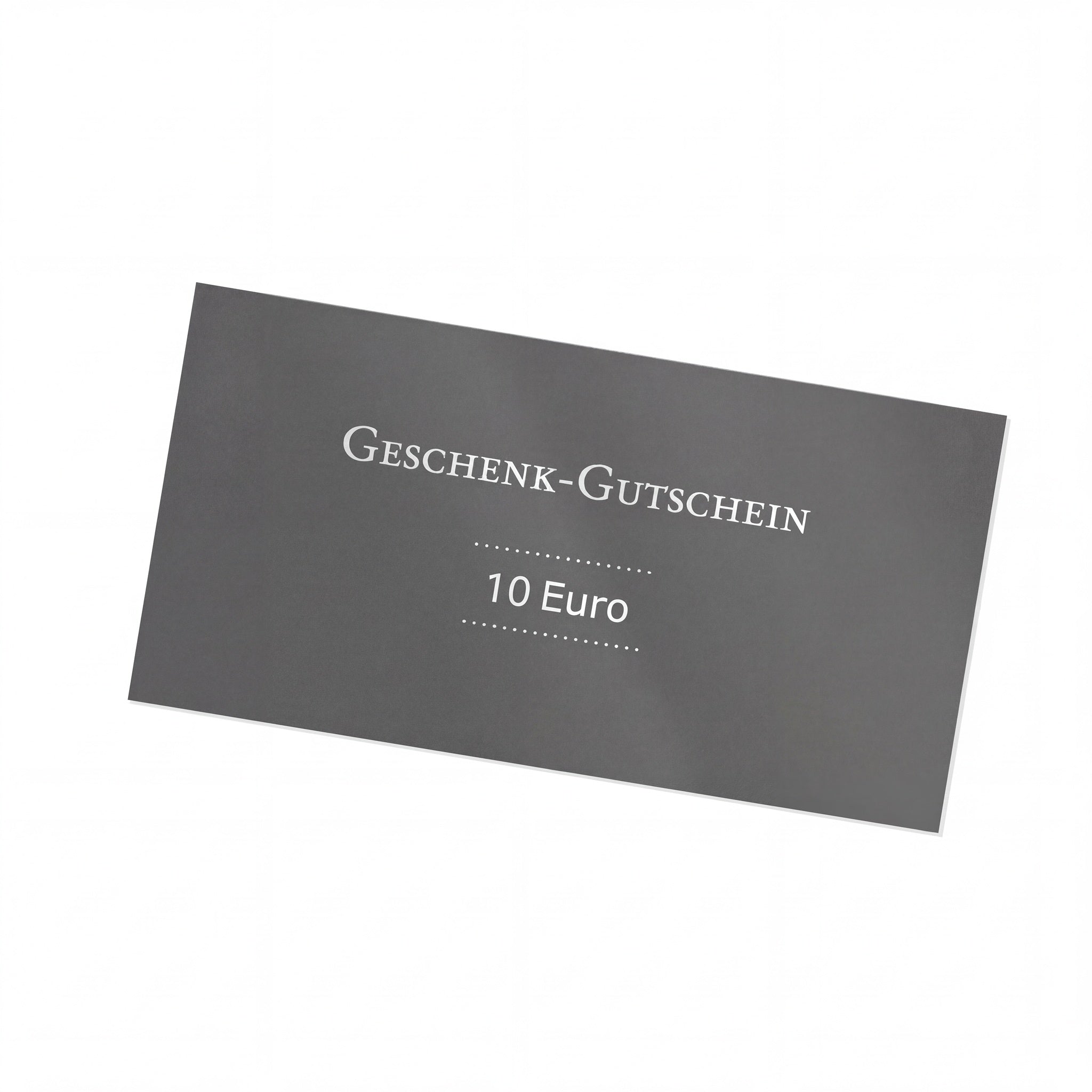 #Nennwerte_10,00€ Graue Gutscheinkarte mit 10 Euro Wert