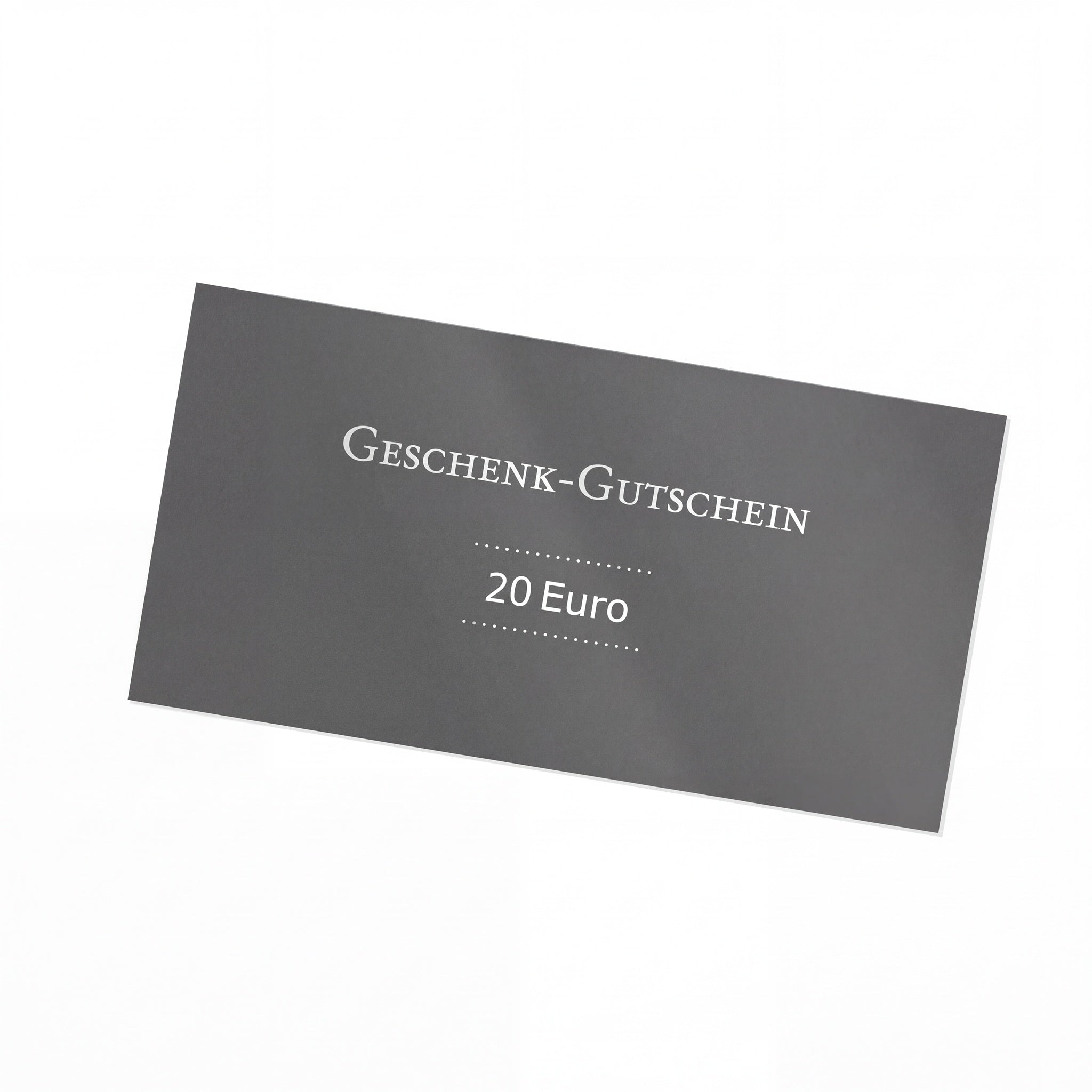 #Nennwerte_20,00€ Graue Gutscheinkarte mit 20 Euro Wert